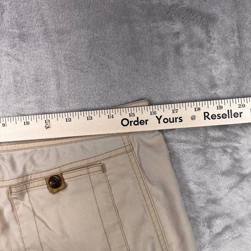 Prana Breathe Women Tan Khaki Cargo Hiking Pants Size S Built-in Belt - Picture 5 of 8
